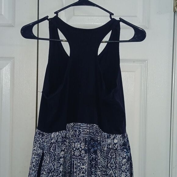 Lands' End Girls Blue white racer back dress with pockets Sz XL 14+-16+ NWOT - Picture 6 of 8